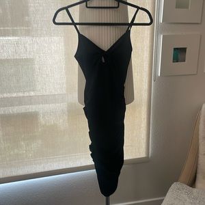 Nevena Rae NWOT Black Sexy Ruched BodyCon Dress
